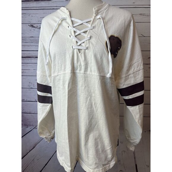 Spirit Jersey Hershey Bears Small AHL Hockey Sweatshirt USA Lace Up Chocolate - Picture 7 of 11